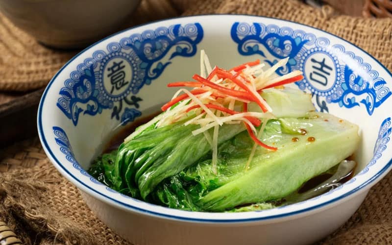 Chinese New Year Food Boiled Lettuce with Oyster Sauce