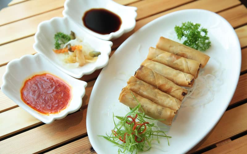 Chinese New Year Food Fried Spring Rolls
