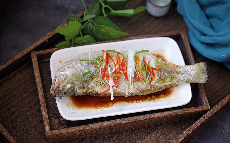 Chinese New Year Food Steamed Fish
