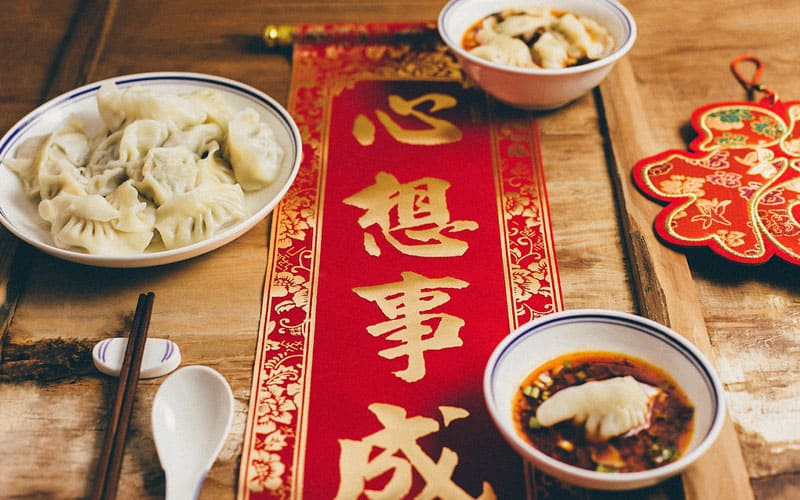 Chinese New Year Food Dumplings