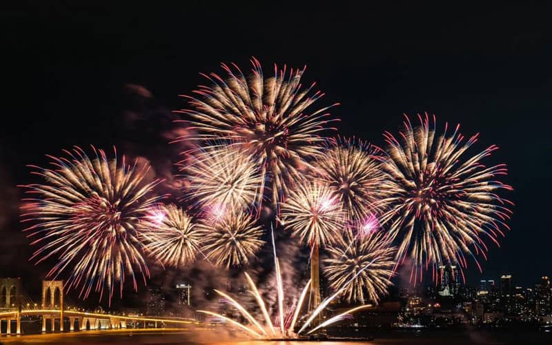 Chinese New Near Fireworks