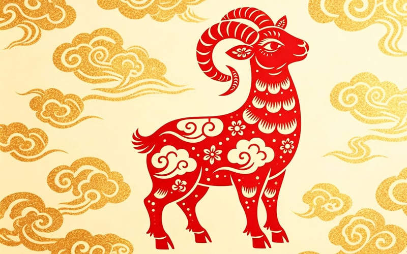 Chinese Papercut Year of the Goat