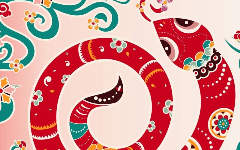 Year of the Snake Chinese Traditional Style Picture