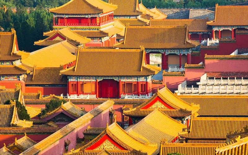 Golden Roofs of Forbidden City Beijing