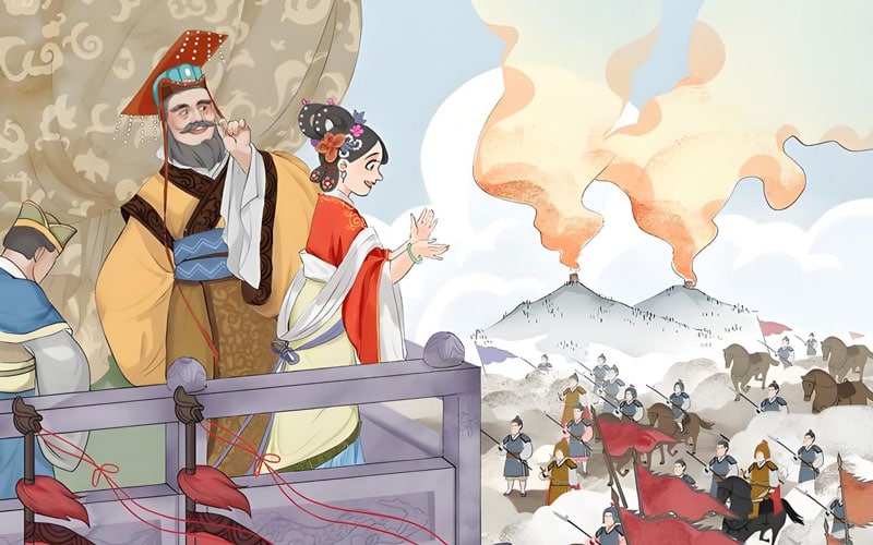 Setting the Great Wall beacons on fire to make fun of dukes