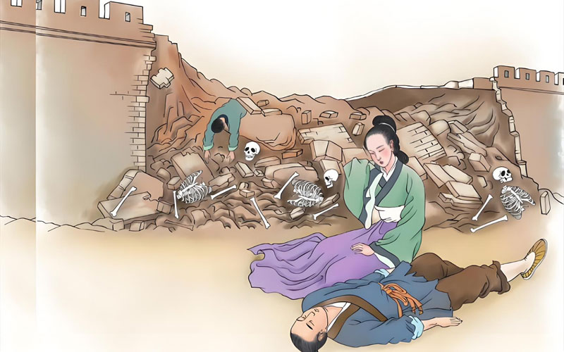 Lady Meng Jiang Weeps at the Great Wall of China