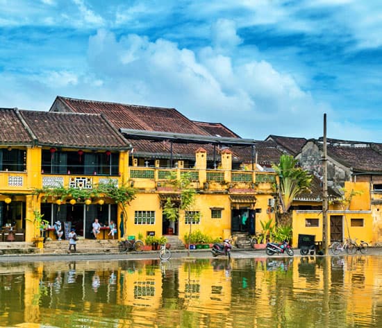 Yellow houses in Hoi An ancient town
