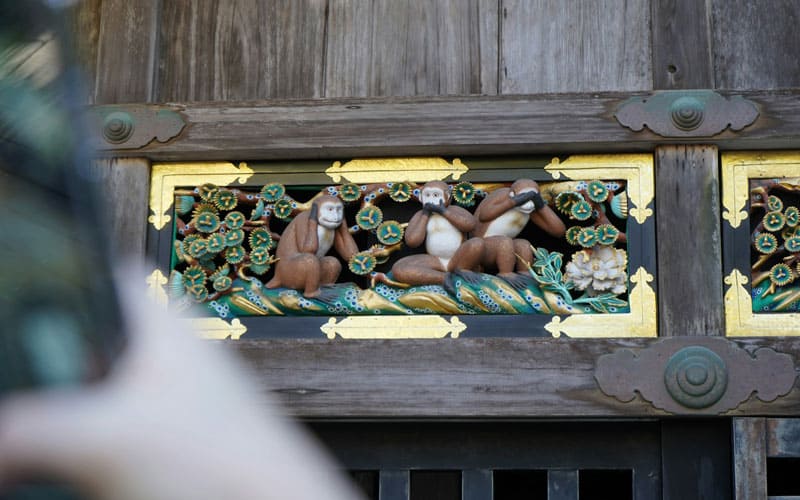The Three Wise Monkeys of Nikko Toshogu Shrine