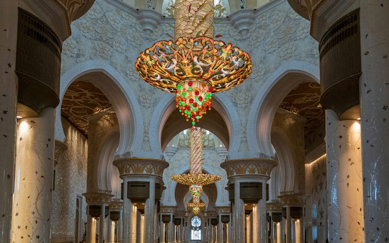 Chandelier in Sheikh Zayed Mosque